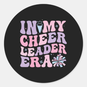 In My Cheerleader Era Cheerleading Funny Cheer Wom Classic Round Sticker