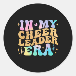 In My Cheerleader Era Cheerleading Outfit Teen Gir Classic Round Sticker