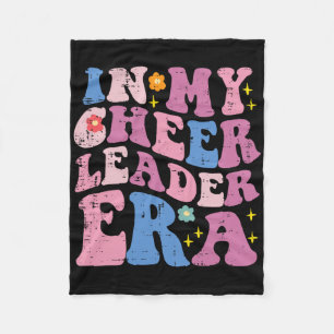 In My Cheerleader Era Retro Cheerleading Women Gir Fleece Blanket