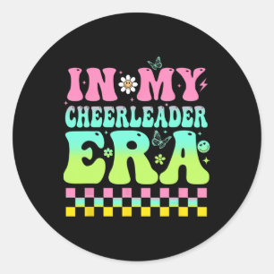 In My Cheerleader Era Women Trendy Cheerleading Fo Classic Round Sticker