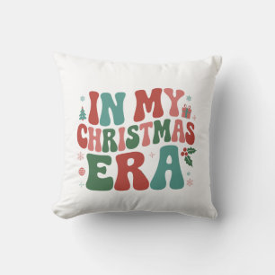 In My Christmas Era Cute Groovy Christmas Holiday  Cushion
