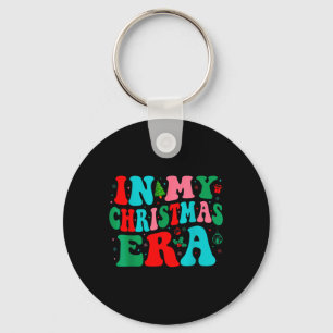 In My Christmas Era Cute Groovy Christmas Holiday Key Ring