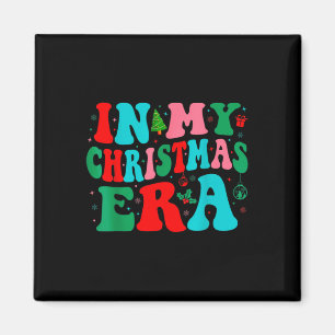 In My Christmas Era Cute Groovy Christmas Holiday  Magnet