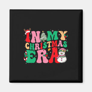 In My Christmas Era Cute Groovy Christmas Holiday Magnet