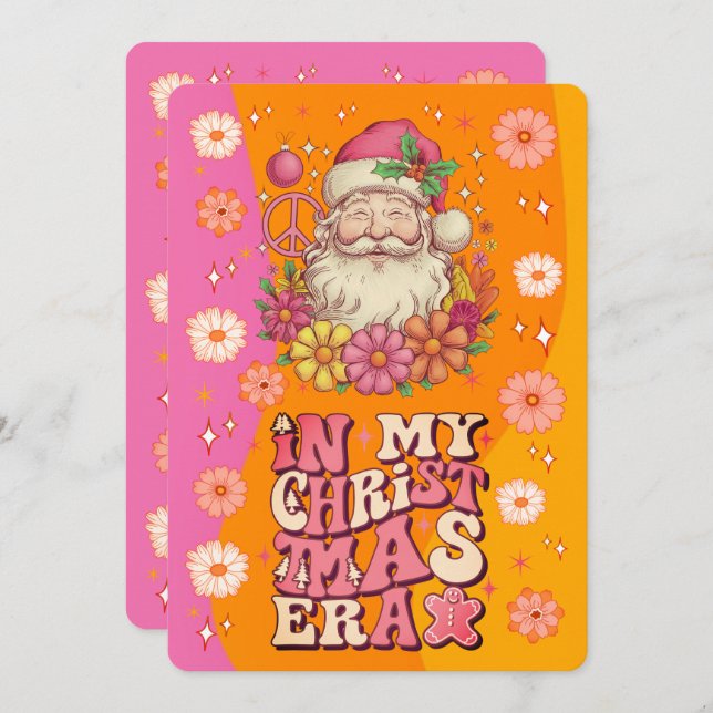 In My Christmas Era Groovy Santa Holiday Card (Front/Back)