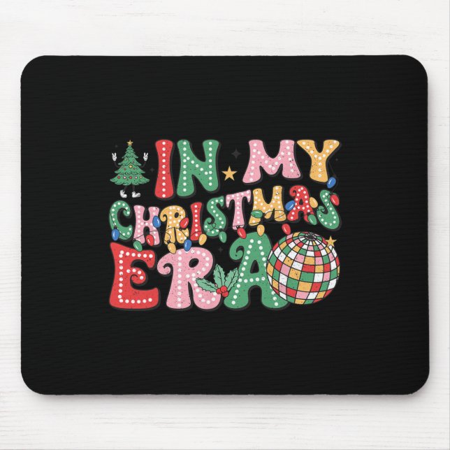 In My Christmas Era Retro Merry Christmas Matching Mouse Pad (Front)