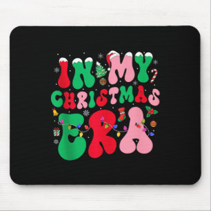 In My Christmas Era Winter Season Holiday Groovy X Mouse Pad