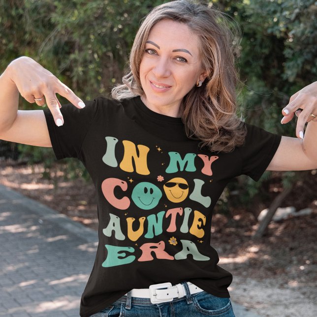 In My Cool Auntie Era Groovy Aunt Retro T-Shirt (Creator Uploaded)