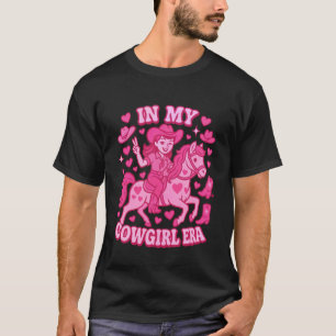 In My Cowgirl Era Kids Cute Pink Western Girl Hors T-Shirt