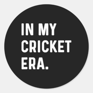 In My Cricket Era - Pitch Wicket Sport Classic Round Sticker