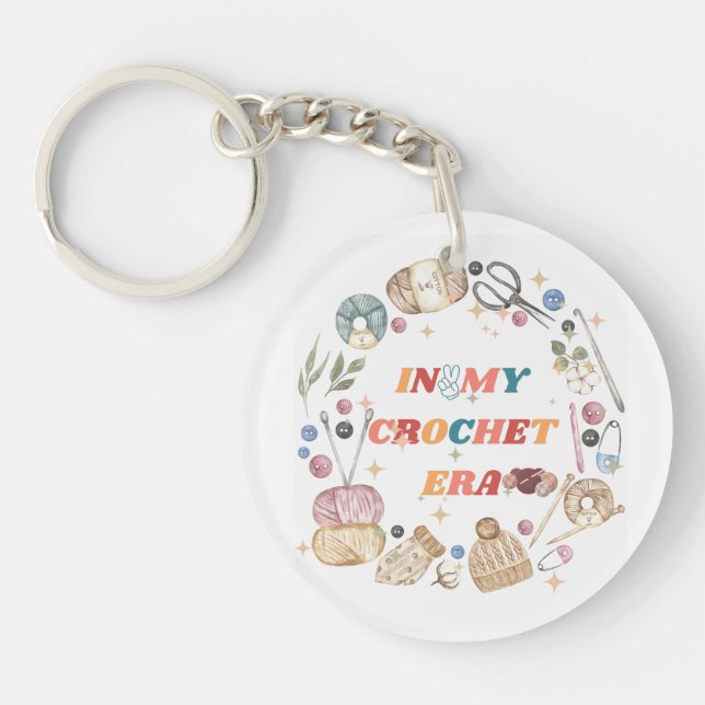 In My Crochet Era shirt ,Crafter Mum Gift, Crochet Key Ring (Front)