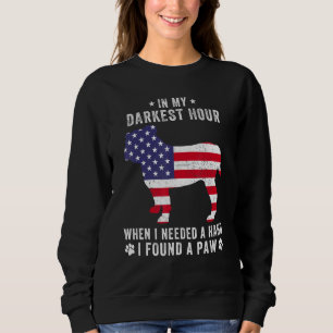 In My Darkest Hour I Found A Paw English Bulldog Sweatshirt
