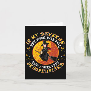 In My Defence Costume Halloween Matching Family Card