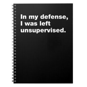 In my defence, I was left unsupervised Notebook