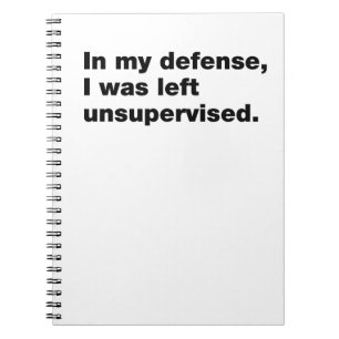 In my defence, I was left unsupervised Notebook