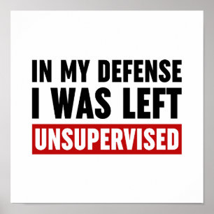 In My Defence I Was Left Unsupervised Poster