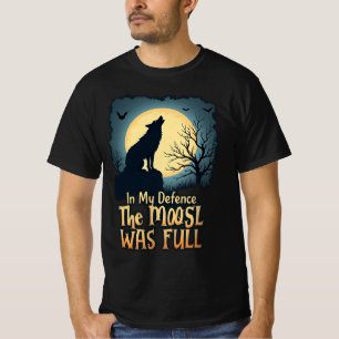 In My Defence Moon Was Full Werewolf Halloween Men T-Shirt