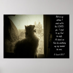 In my distress -2 Samuel 22:7 Poster