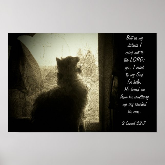 In my distress -2 Samuel 22:7 Poster (Front)