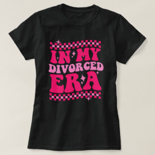 In My Divorced Era Retro Pink Chequered Women's T-Shirt