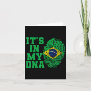 In My Dna Brazil Flag Shirt Cut Vintage Brazilian  Card