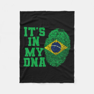 In My Dna Brazil Flag Shirt Cut Vintage Brazilian Fleece Blanket