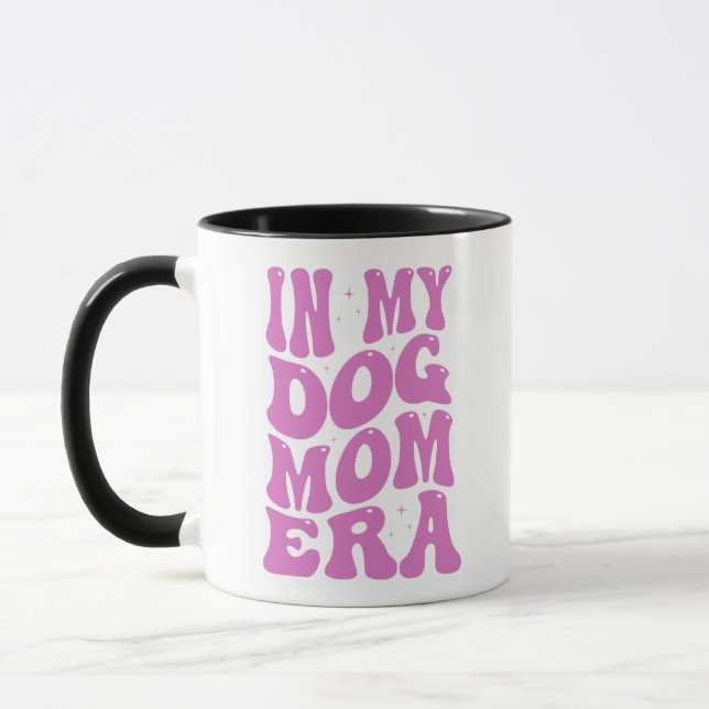 In My Dog Mum Era Retro Custom Name Mug (Left)