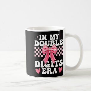 In My Double Digits Era 10th Birthday Coquette Bow Coffee Mug