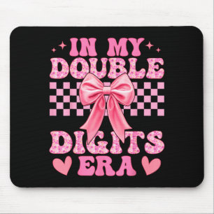 In My Double Digits Era 10th Birthday Coquette Bow Mouse Pad
