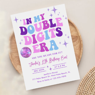 In My Double Digits Era Birthday Invitation