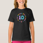 In My Double Digits Era Colourful Retro Typography T-Shirt<br><div class="desc">In my double-digits era,  colourful retro typography with the number 10 in the centre of the circle and hearts accents. 
The design is for 10-year-old girls or boys.</div>