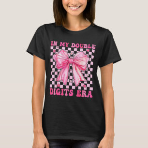 In My Double Digits Era Coquette Bow 10th Birthday T-Shirt
