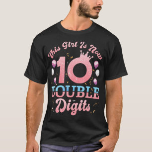 In My Double Digits Era Retro 10 Year Old 10Th Bir T-Shirt