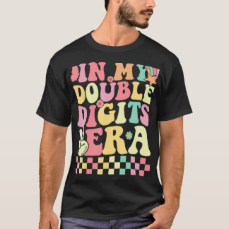 In My Double Digits Era Retro 10 Year Old 10Th T-Shirt