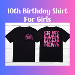 In My Double Digits Era Retro 10th Birthday Girl T-Shirt<br><div class="desc">Groovy Retro Design for a Colourful 10th Birthday Celebration! Funny gifts for 10-year-old girls,  perfect for the big day. Ideal for daughters,  granddaughters,  or nieces turning 10. Unique decorations and party supplies for a memorable 10th birthday celebration.</div>