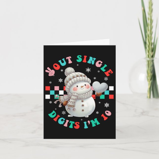 In My Double Digits Era Year Old 10th Birthday Sno Card (Front)