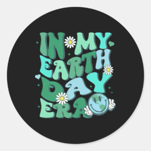 In My Earth Day Era Funny Earth Day Save The Plane Classic Round Sticker