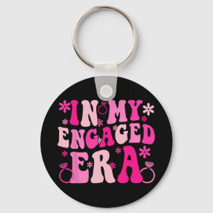 In My Engaged Era Bride Bridesmaid Groovy Bachelor Key Ring