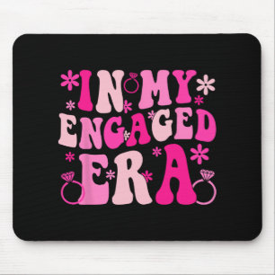 In My Engaged Era Bride Bridesmaid Groovy Bachelor Mouse Pad