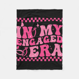 In My Engaged Era Groovy Bride Bachelorette Party Fleece Blanket