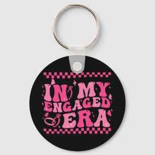 In My Engaged Era Groovy Bride Bachelorette Party Key Ring