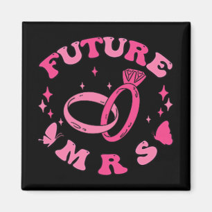 In My Engaged Era Groovy Bride Bachelorette Party Magnet