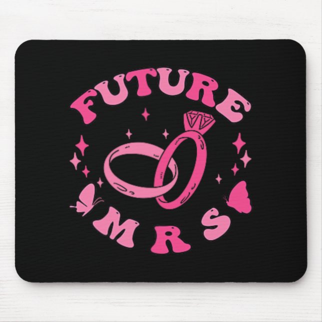 In My Engaged Era Groovy Bride Bachelorette Party  Mouse Pad (Front)