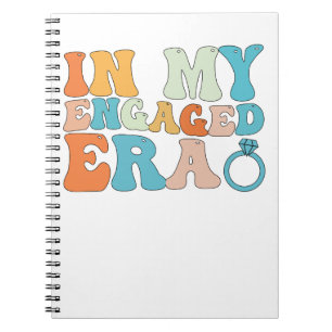In My Engaged Era Groovy Retro Notebook
