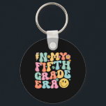 In My Fifth Grade Era Girl Back To School 5th Grad Key Ring<br><div class="desc">In My Fifth Grade Era Girl Back To School 5th Grade Teacher</div>