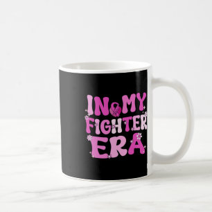 In My Fighter Era Groovy Breast Cancer Awareness P Coffee Mug