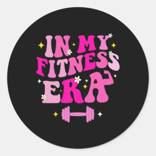 In My Fitness Era Workout Sport Motivation Lifting Classic Round Sticker