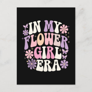 In My Flower Girl Era Retro Groovy Flower Holiday Postcard