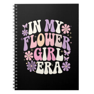 In My Flower Girl Era Retro Groovy Flower Notebook