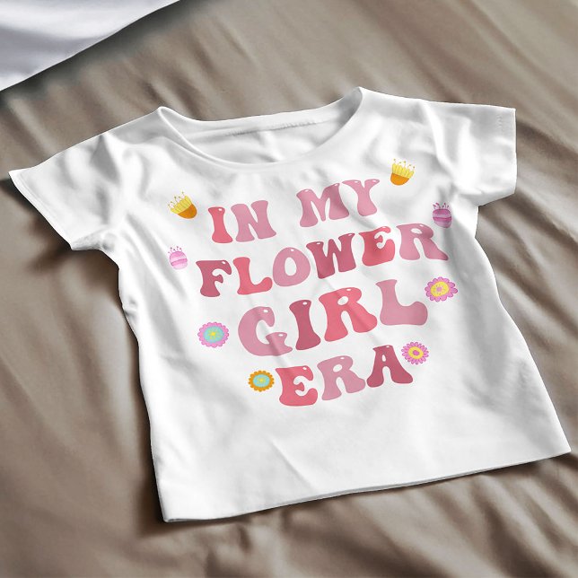 In My Flower Girl Era Shirt - Perfect for Proposal (Groovy birthday girl shirt, retro birthday girl toddler shirt, birthday girl gift, birthday shirt, )